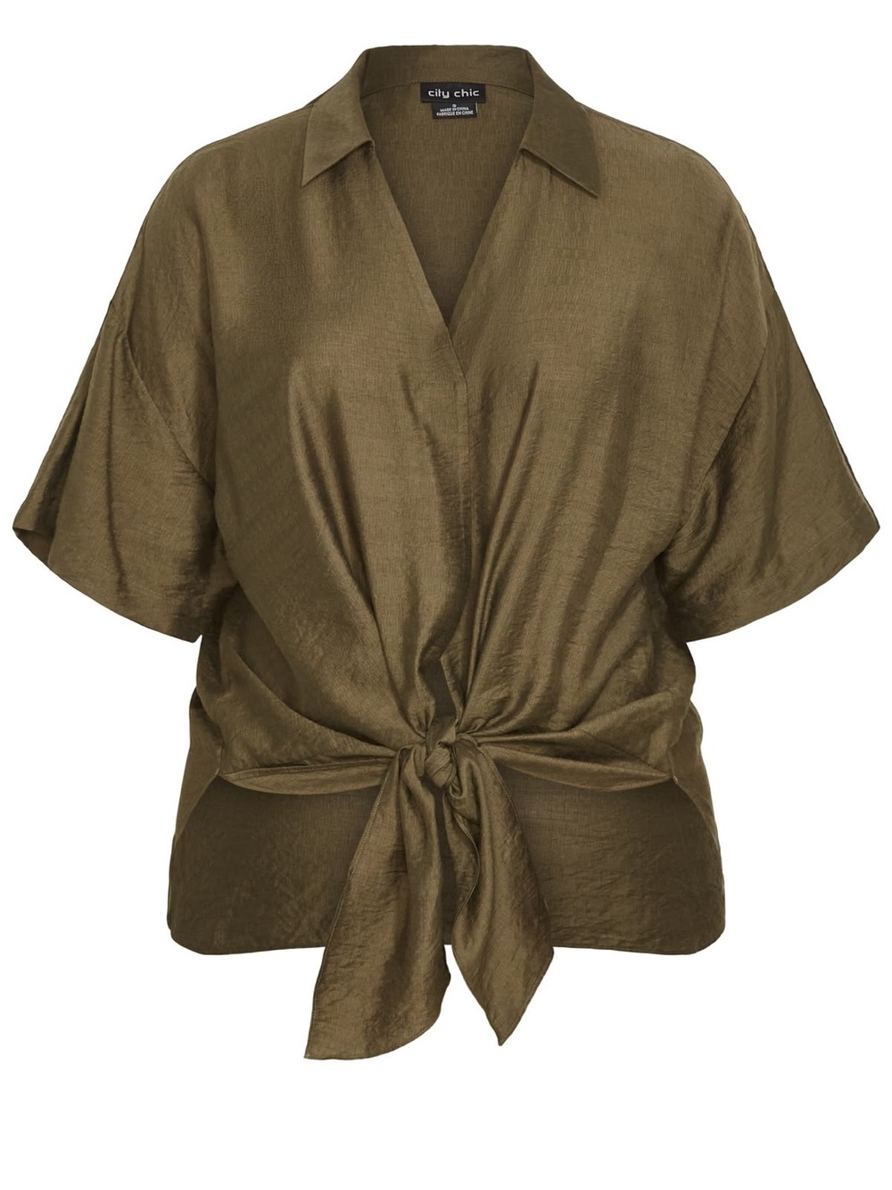 CITY CHIC FRONT TIE SHIRT